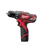 Milwaukee M12 BDD Bohrmaschine, elektrisch, kabellos, 12 V/2 A, selbstspannendes...